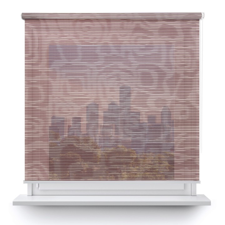 Roleta wolnowisząca Gładka Przyciemniająca Borneo Bordowa 106