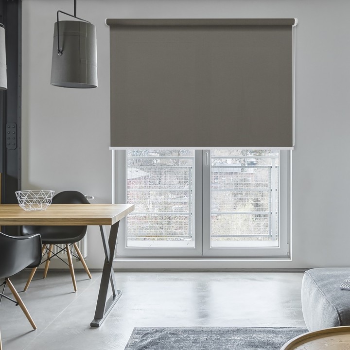 Roleta wolnowisząca Gładka Przyciemniająca Eden Szara 139