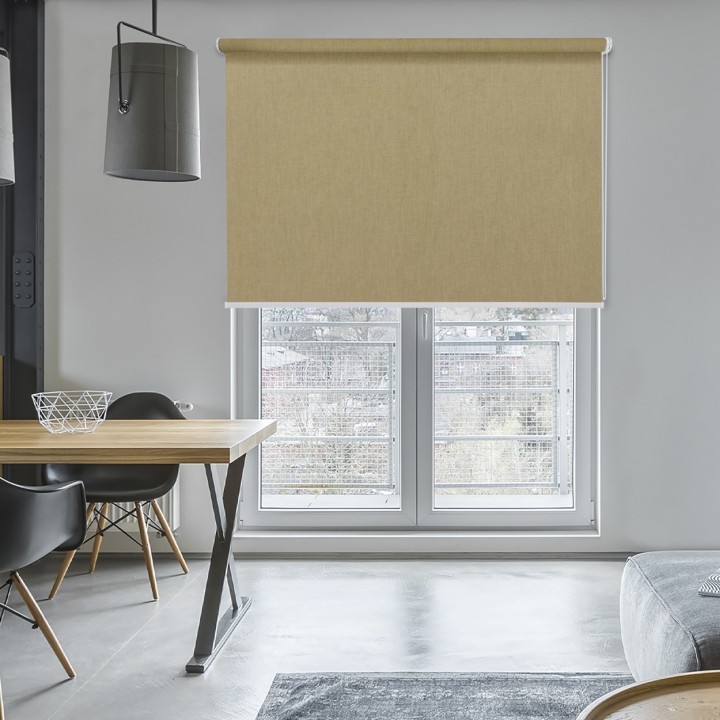 Roleta wolnowisząca Gładka Przyciemniająca Eden Ciemnobeżowa 131