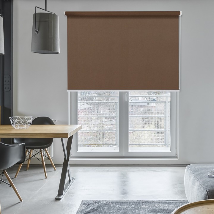 Roleta wolnowisząca Gładka Przyciemniająca Eden Brazowy 132