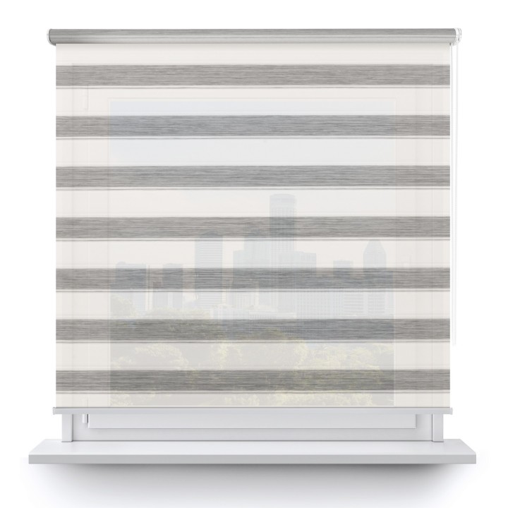 Roleta wolnowisząca Gładka Przyciemniająca Ex Paski Szara 73