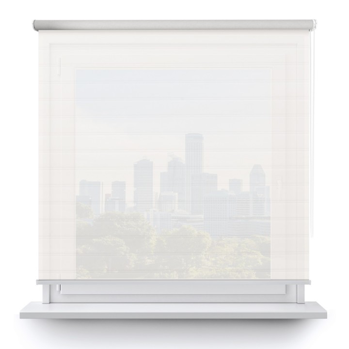 Roleta wolnowisząca Gładka Przyciemniająca Ex Paski Biała 71