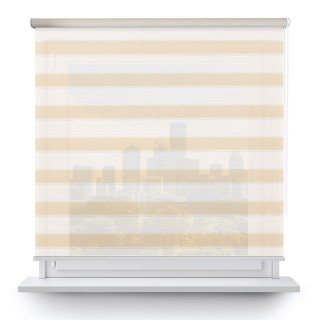 Roleta wolnowisząca Gładka Przyciemniająca Ex Paski Beżowa 74