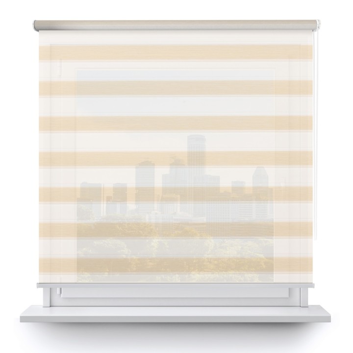 Roleta wolnowisząca Gładka Przyciemniająca Ex Paski Beżowa 74