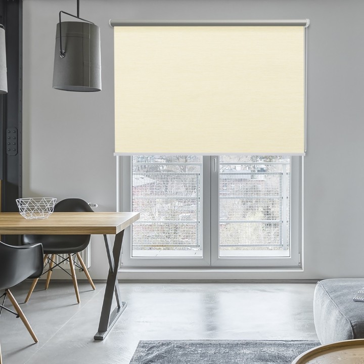 Roleta wolnowisząca Gładka Zaciemniająca EX Termo Blackout Beżowa 34