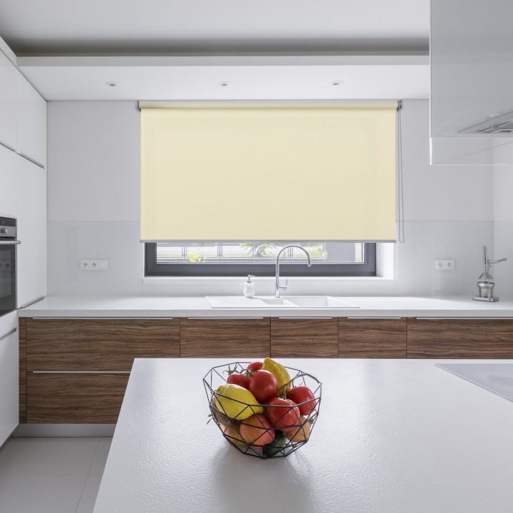 Roleta wolnowisząca Gładka Przyciemniająca Madryt Biała 850