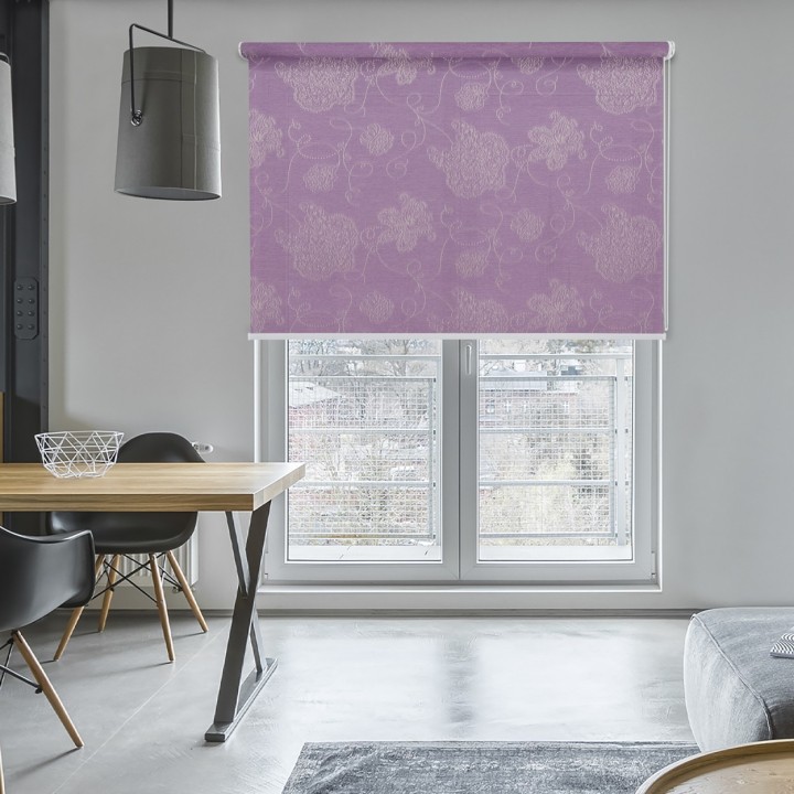 Roleta wolnowisząca Gładka Przyciemniająca Magnolia Fioletowa 409
