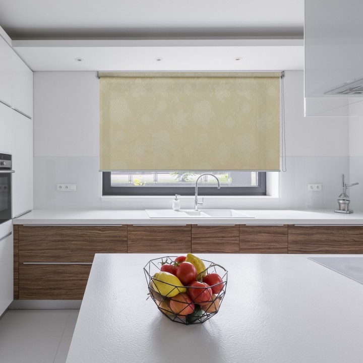 Roleta wolnowisząca Gładka Przyciemniająca Magnolia Jasnobeżowa 404