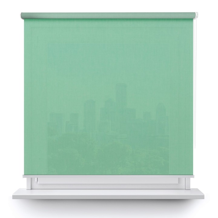 Roleta wolnowisząca Gładka Przyciemniająca Melange Turkusowa 731