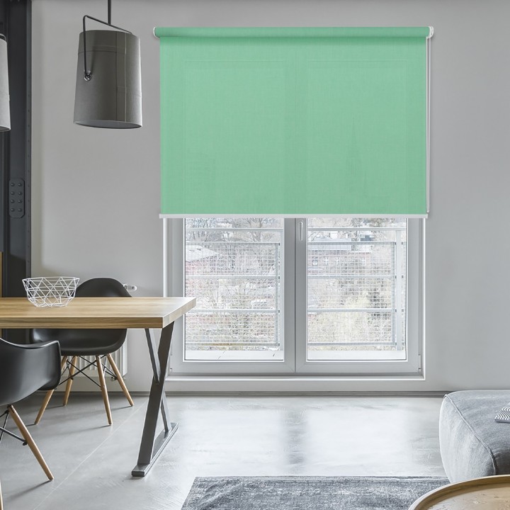 Roleta wolnowisząca Gładka Przyciemniająca Melange Turkusowa 731