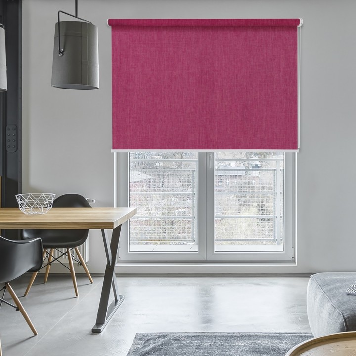 Roleta wolnowisząca Gładka Przyciemniająca Melange Różowa 736