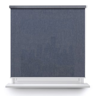 Roleta wolnowisząca Gładka Przyciemniająca Melange Niebieska 733