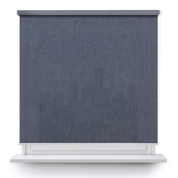 Roleta wolnowisząca Gładka Przyciemniająca Melange Niebieska 733