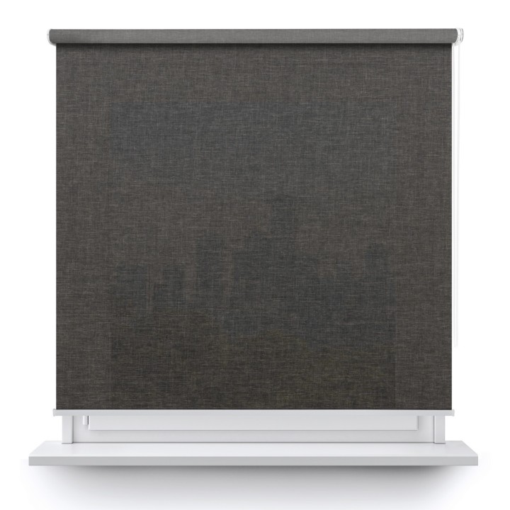 Roleta wolnowisząca Gładka Przyciemniająca Melange Czarna 738