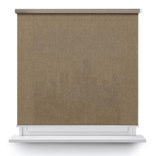 Roleta wolnowisząca Gładka Przyciemniająca Melange Brązowa 737