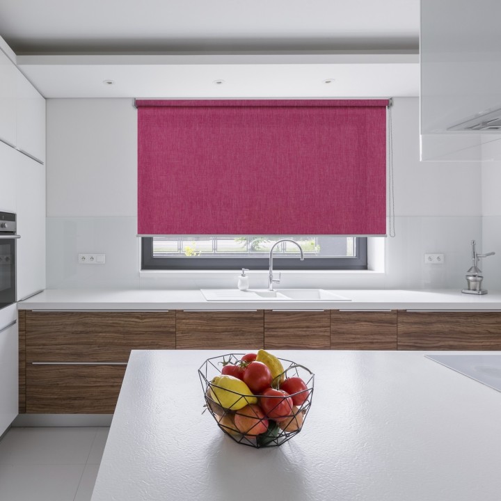 Roleta wolnowisząca Gładka Przyciemniająca Melange Różowa 736