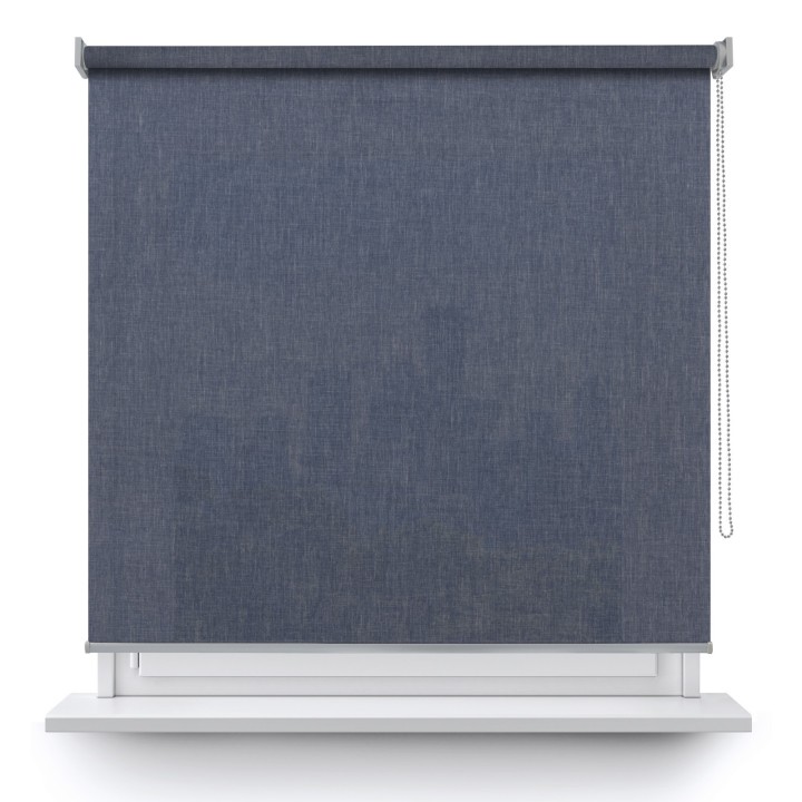 Roleta wolnowisząca Gładka Przyciemniająca Melange Niebieska 733