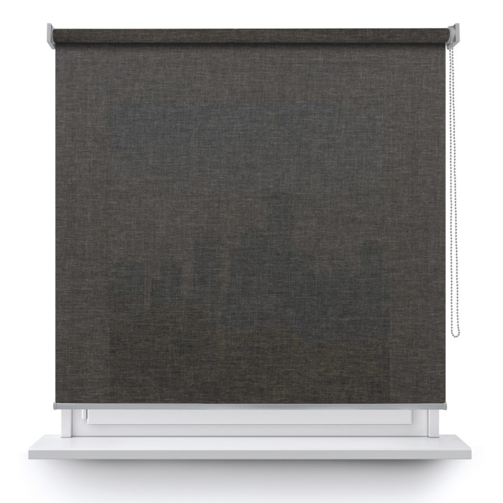 Roleta wolnowisząca Gładka Przyciemniająca Melange Czarna 738