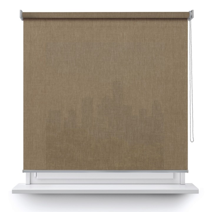 Roleta wolnowisząca Gładka Przyciemniająca Melange Brązowa 737