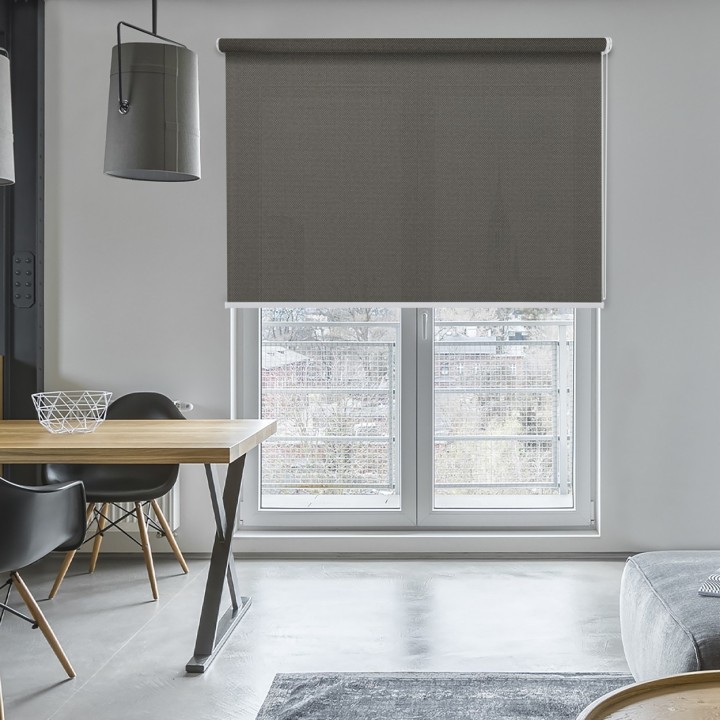Roleta wolnowisząca Gładka Przyciemniająca Royal Szara 817