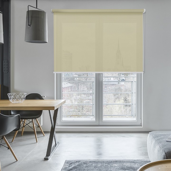 Roleta wolnowisząca Gładka Przyciemniająca Screen Kremowa 202