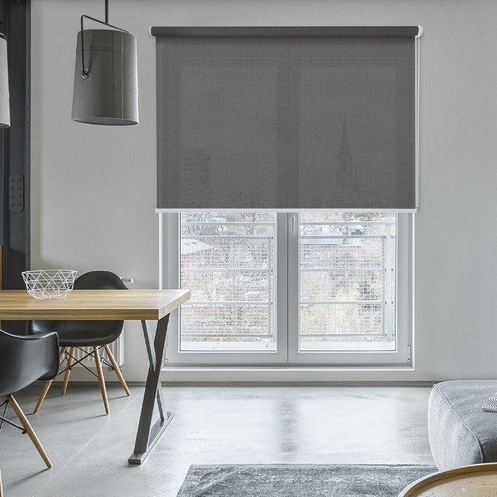 Roleta wolnowisząca Gładka Przyciemniająca Screen Ciemnoszara 210