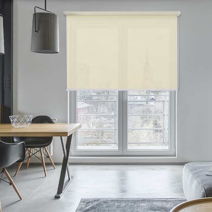 Roleta wolnowisząca Gładka Przyciemniająca Screen Biała 201