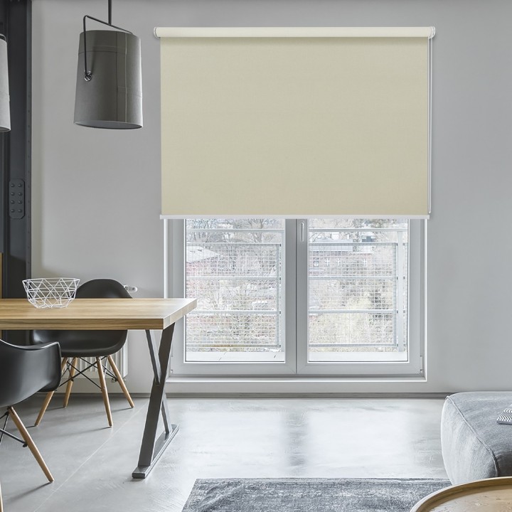 Roleta wolnowisząca Gładka Przyciemniająca Termo Zaciemniająca Beżowa 7686