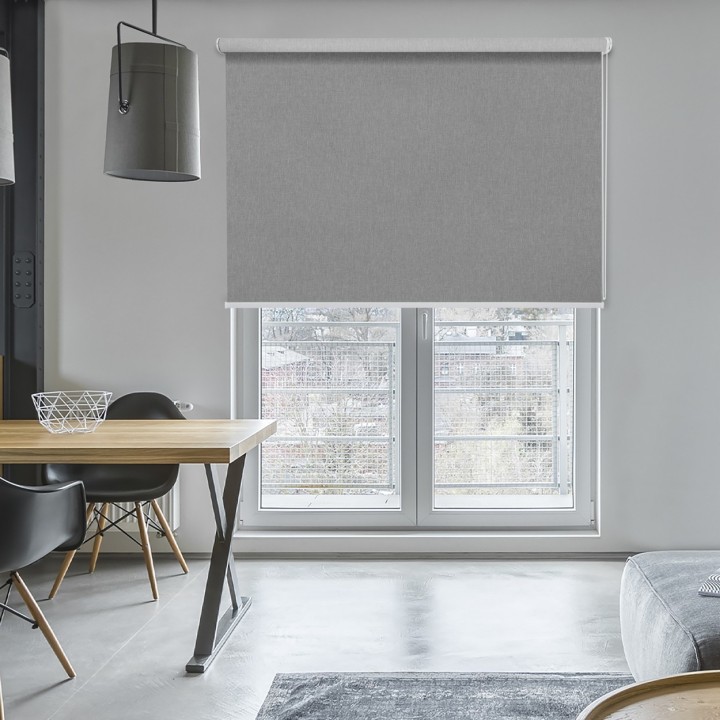 Roleta wolnowisząca Gładka Przyciemniająca Termo Zaciemniająca Szara 505