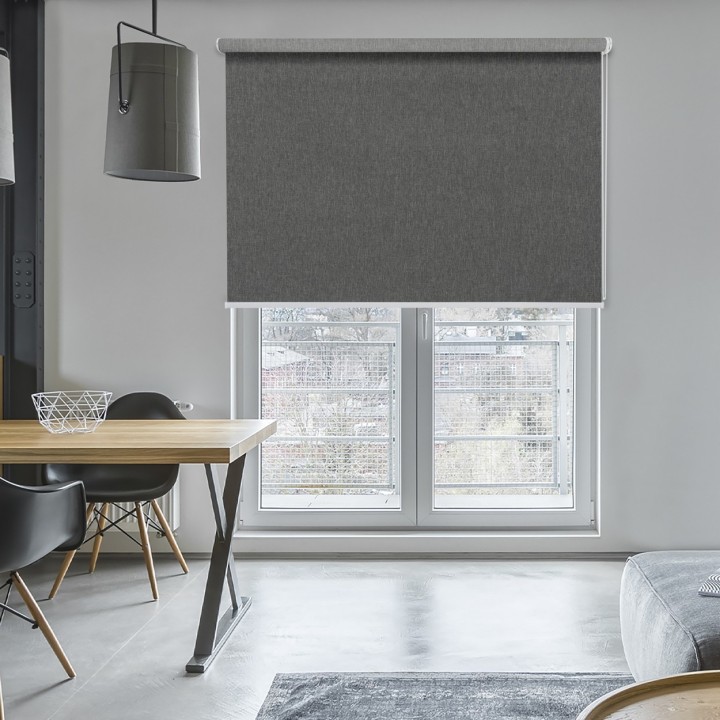 Roleta wolnowisząca Gładka Przyciemniająca Termo Zaciemniająca Szara 842