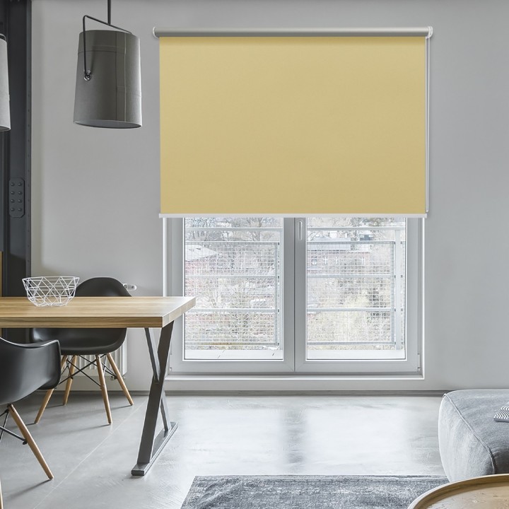 Roleta wolnowisząca Gładka Zaciemniająca Termo Zaciemniająca Żółta 057