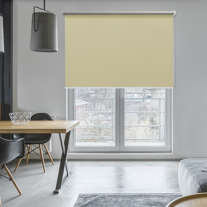 Roleta wolnowisząca Gładka Zaciemniająca Termo Zaciemniająca Kremowa 56
