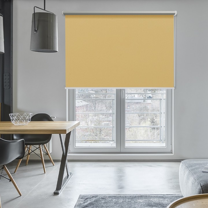 Roleta wolnowisząca Gładka Zaciemniająca Termo Zaciemniająca Jasnopomarańczowa 058