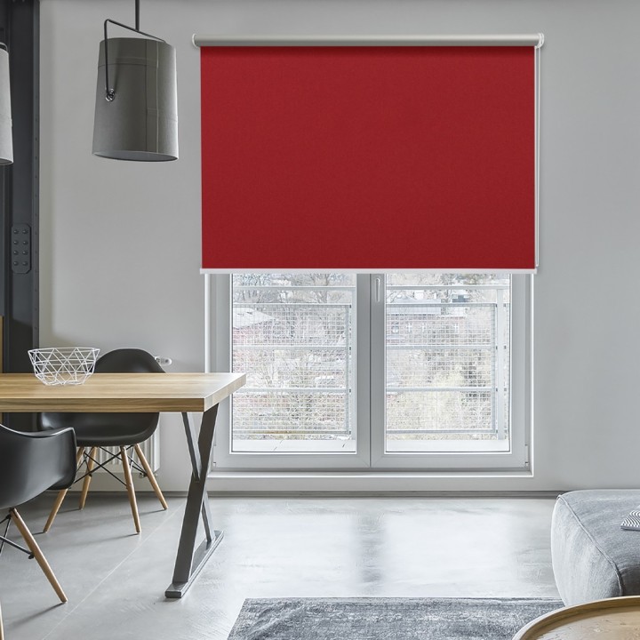 Roleta wolnowisząca Gładka Zaciemniająca Termo Zaciemniająca Czerwona 306