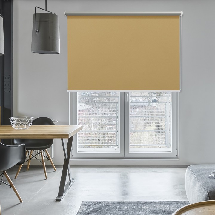 Roleta wolnowisząca Gładka Zaciemniająca Termo Zaciemniająca Beżowa 53