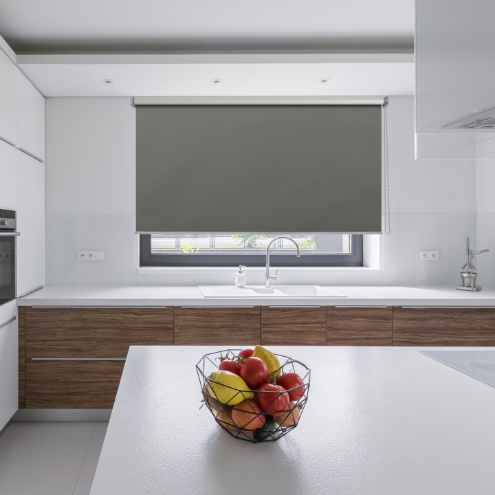 Roleta wolnowisząca Gładka Zaciemniająca Termo Zaciemniająca Ciemnoszara 61