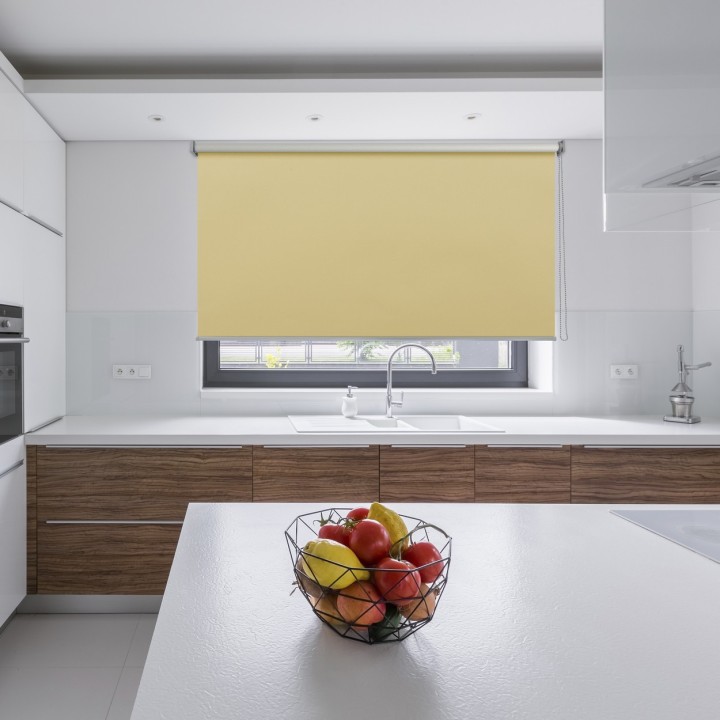 Roleta wolnowisząca Gładka Zaciemniająca Termo Zaciemniająca Żółta 057