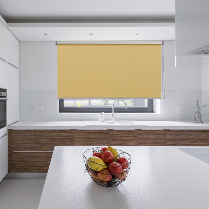 Roleta wolnowisząca Gładka Zaciemniająca Termo Zaciemniająca Jasnopomarańczowa 058