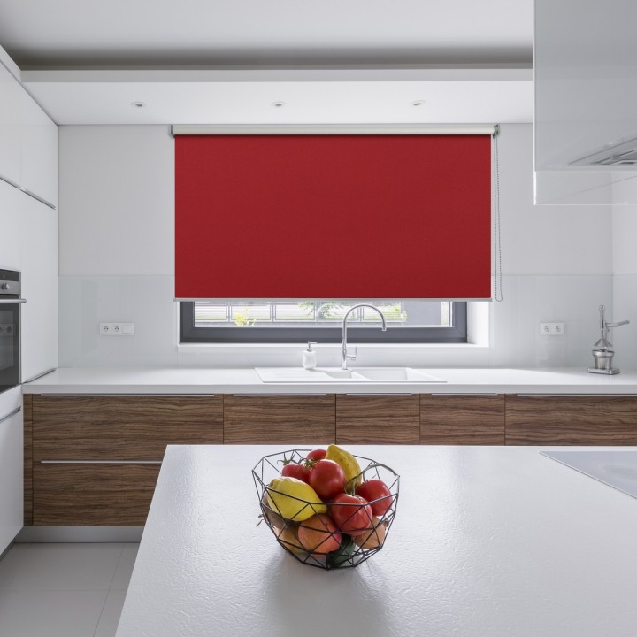 Roleta wolnowisząca Gładka Zaciemniająca Termo Zaciemniająca Czerwona 306
