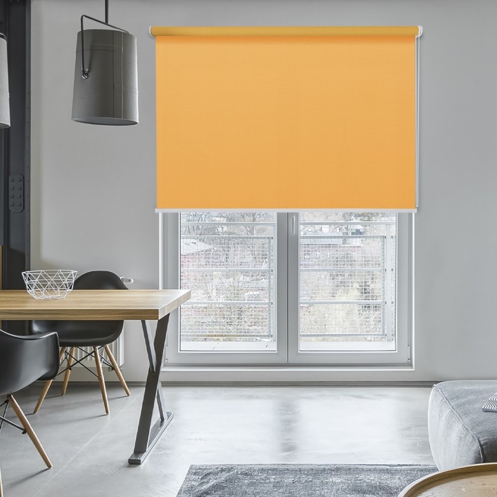 Roleta wolnowisząca Gładka Przyciemniająca Gładka Pomarańczowa 1816
