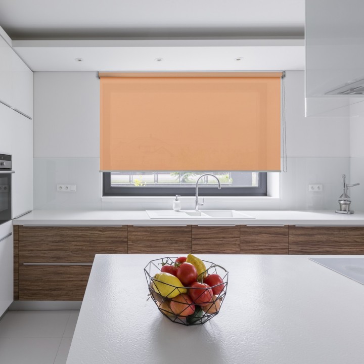 Roleta wolnowisząca Gładka Przyciemniająca Gładka Jasnopomarańczowa 523