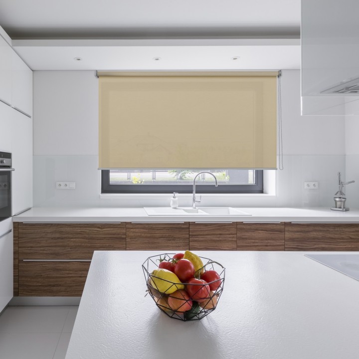 Roleta wolnowisząca Gładka Przyciemniająca Gładka Ciemnobeżowa 516