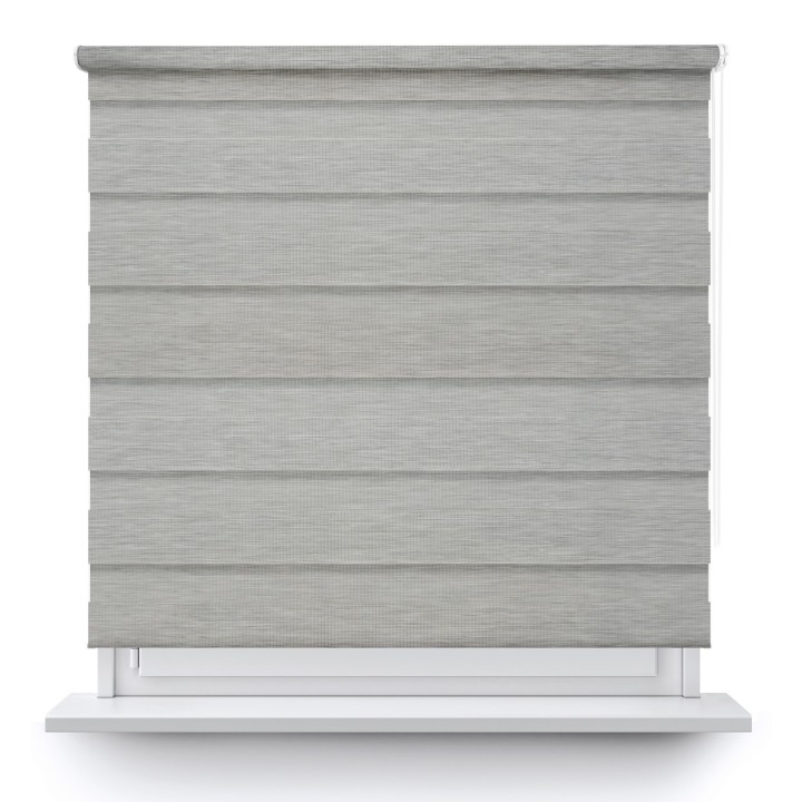Roleta wolnowisząca Dzień Noc Przyciemniająca Bahama II Drewnopodobna Szara 17