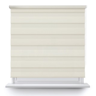 Roleta wolnowisząca Dzień Noc Przyciemniająca Bahama II Drewnopodobna Kremowa 12