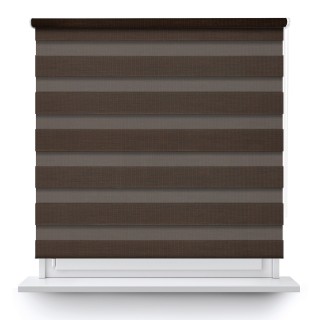 Roleta wolnowisząca Dzień Noc Przyciemniająca Bahama II Drewnopodobna Ciemnobrązowa 16