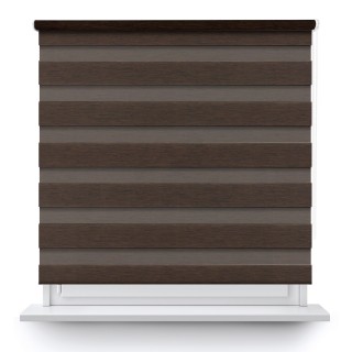 Roleta wolnowisząca Dzień Noc Przyciemniająca Bahama XV Brązowa Bh1506