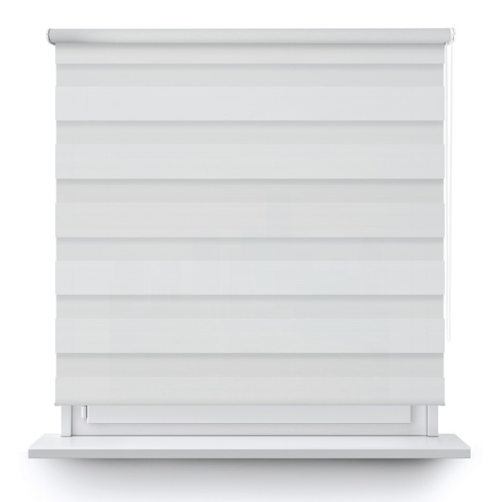 Roleta wolnowisząca Dzień Noc Przyciemniająca Chic Biała 6001