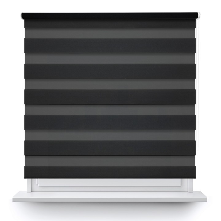 Roleta wolnowisząca Dzień Noc Przyciemniająca Chic Czarna 6008