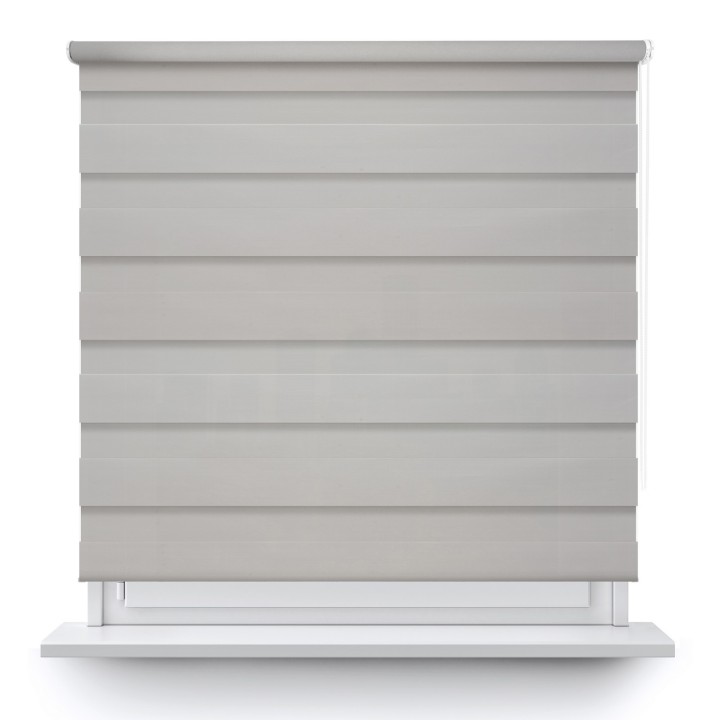 Roleta wolnowisząca Dzień Noc Przyciemniająca Chic Jasna Szara 6009