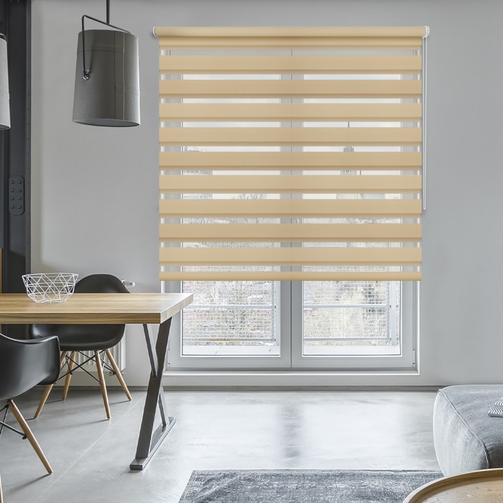 Roleta wolnowisząca Dzień Noc Przyciemniająca Classic Beżowa 9